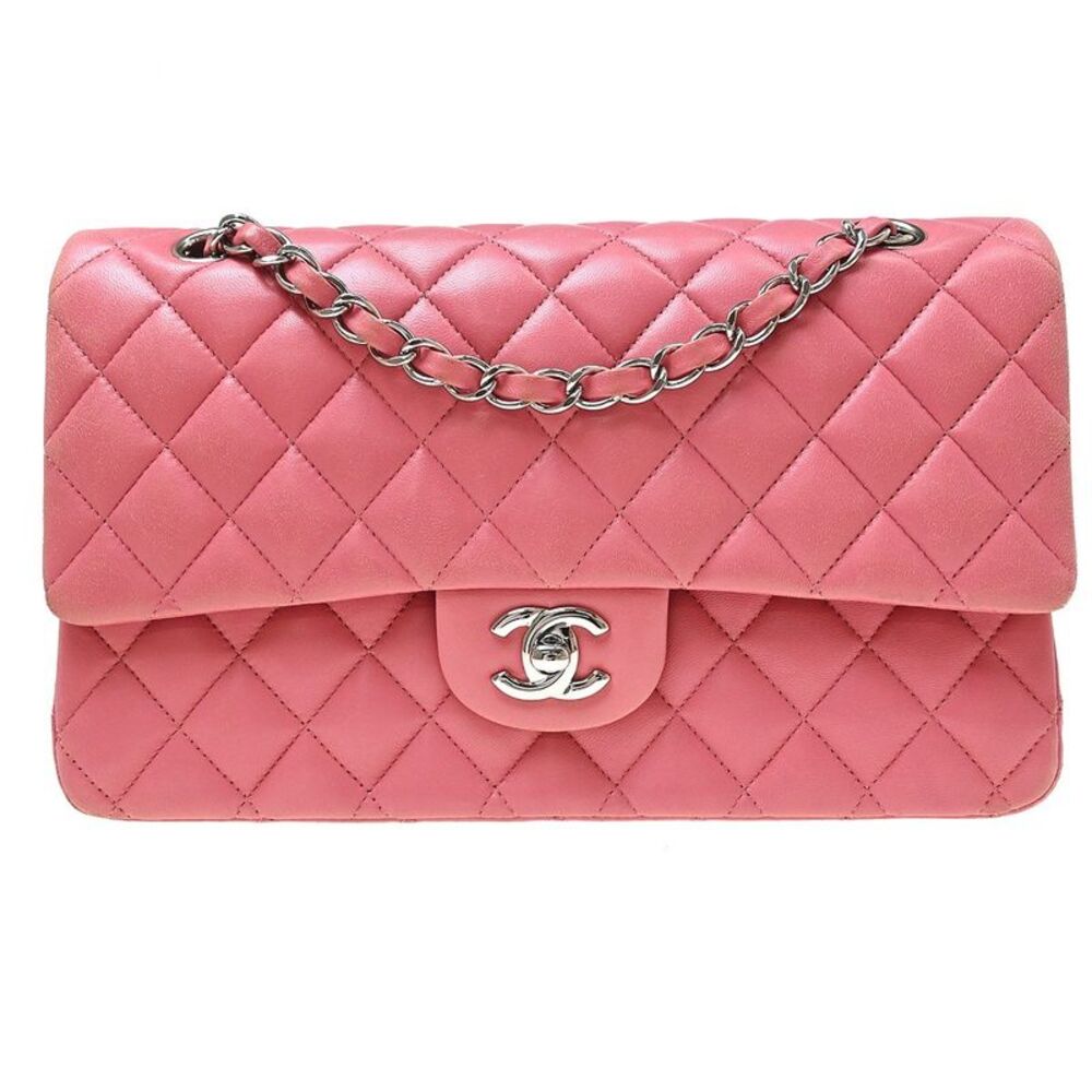 Chanel Timeless - Classic Double Flap Quilted Lambskin Pink Leather Shoulder Bag